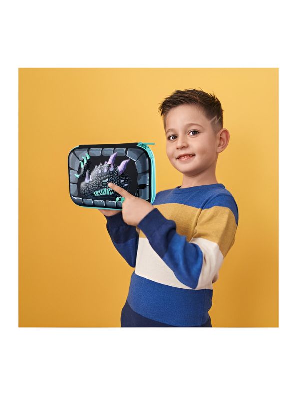 Crocster – Crocodile Face Pencil Pouch for Kids | Single Chain Case | Fun Animal Design for Colour Pens & Stationery NOV8556.