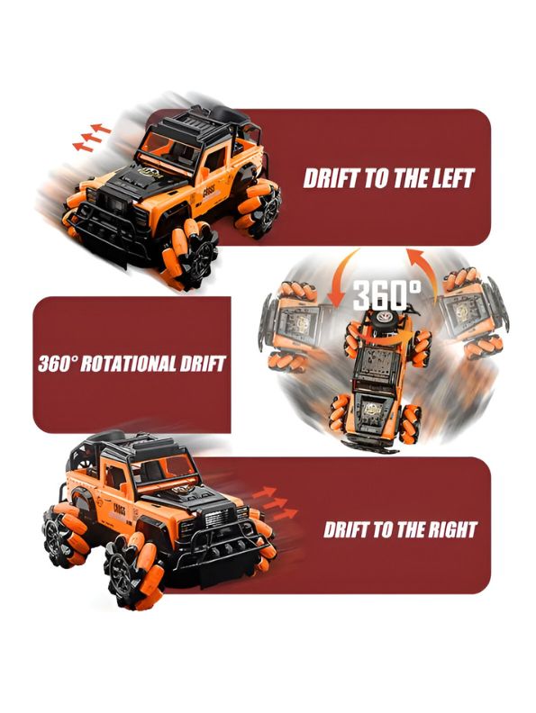 Orange - Cross Country Off-Road Drifting RC Car for Kids – High-Speed Remote Control Vehicle with All-Terrain Wheels - LMI14904.