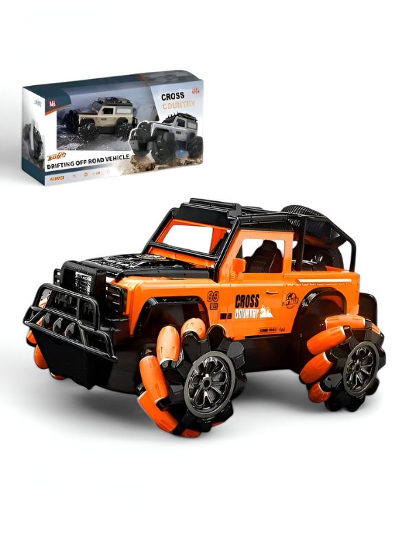 Orange - Cross Country Off-Road Drifting RC Car for Kids – High-Speed Remote Control Vehicle with All-Terrain Wheels - NX14904.