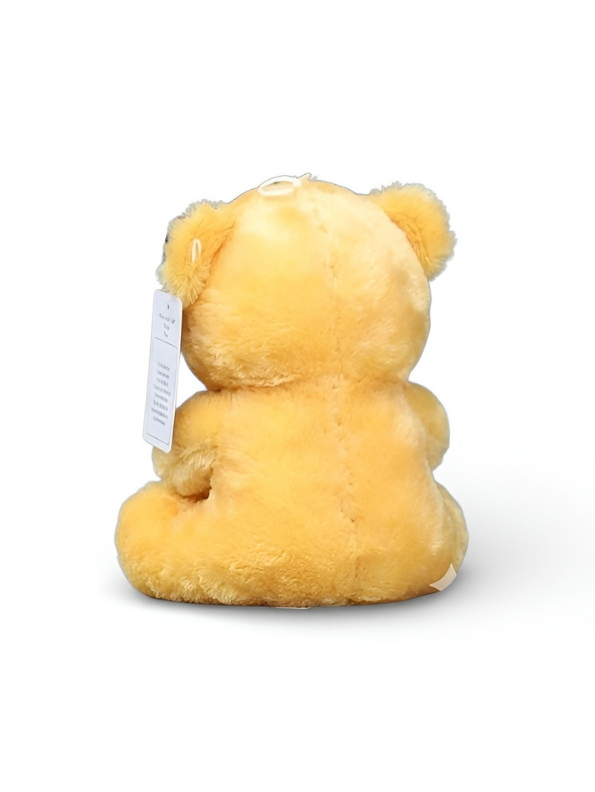 Cute 21cm Plush Stuffed Teddy with Red & Black Heart Yellow ST16170.