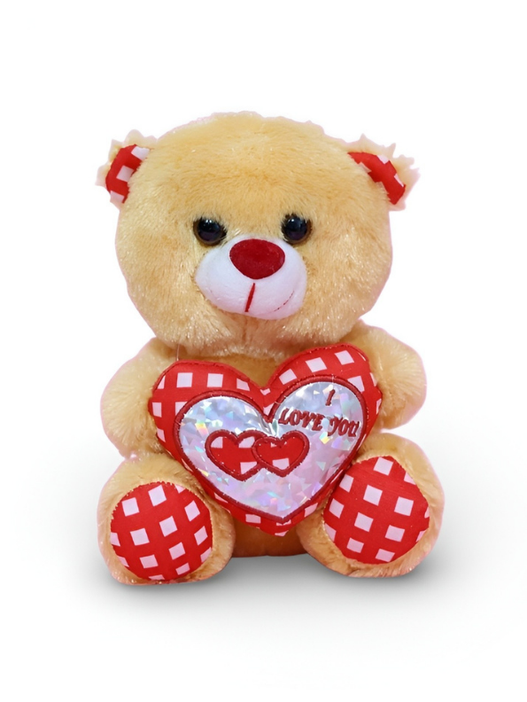 Cute 21 cm Red Teddy Bear with “I Love You” Heart – Soft Plush Toy ST16176.