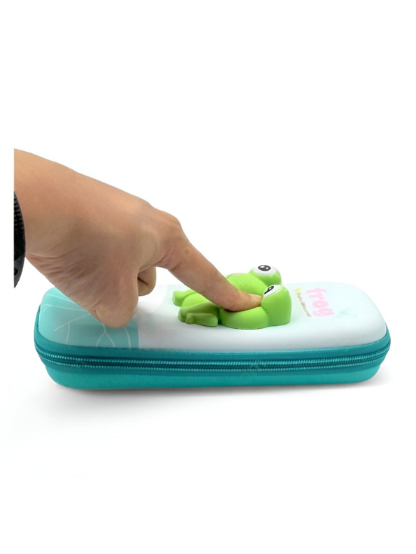 Cute 3D Frog Pencil Case for Kids | Kawaii Hard Shell Stationery Pouch with Zipper and Compartments NOVGBT-2406.
