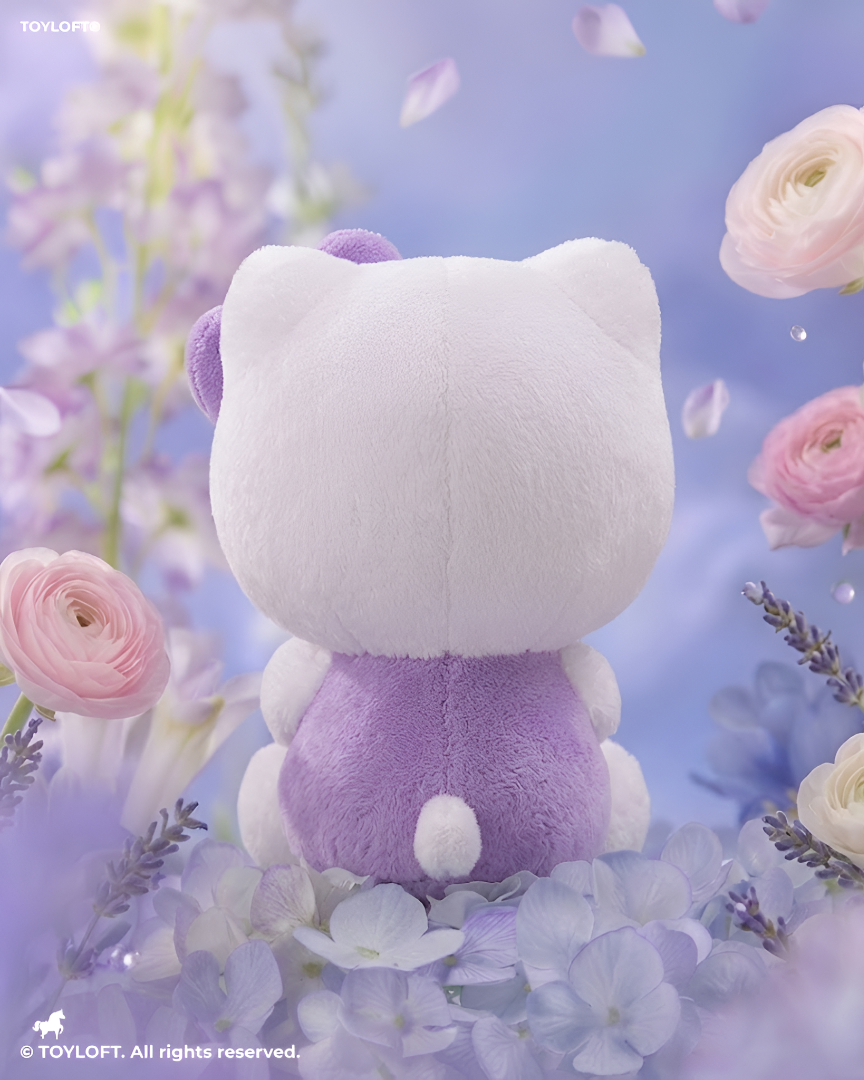 Cute 7" Hello Kitty "Kiss Me" Plush Toy – Soft Purple Heart Stuffed Animal ST11939