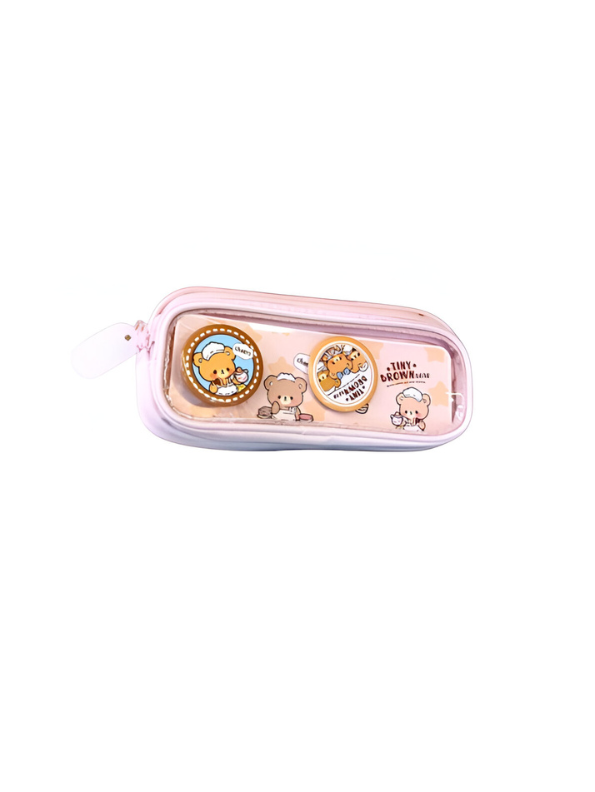 Cute Bear Pencil Pouch | Blue Kawaii Stationery Case NOVGBT-50045.