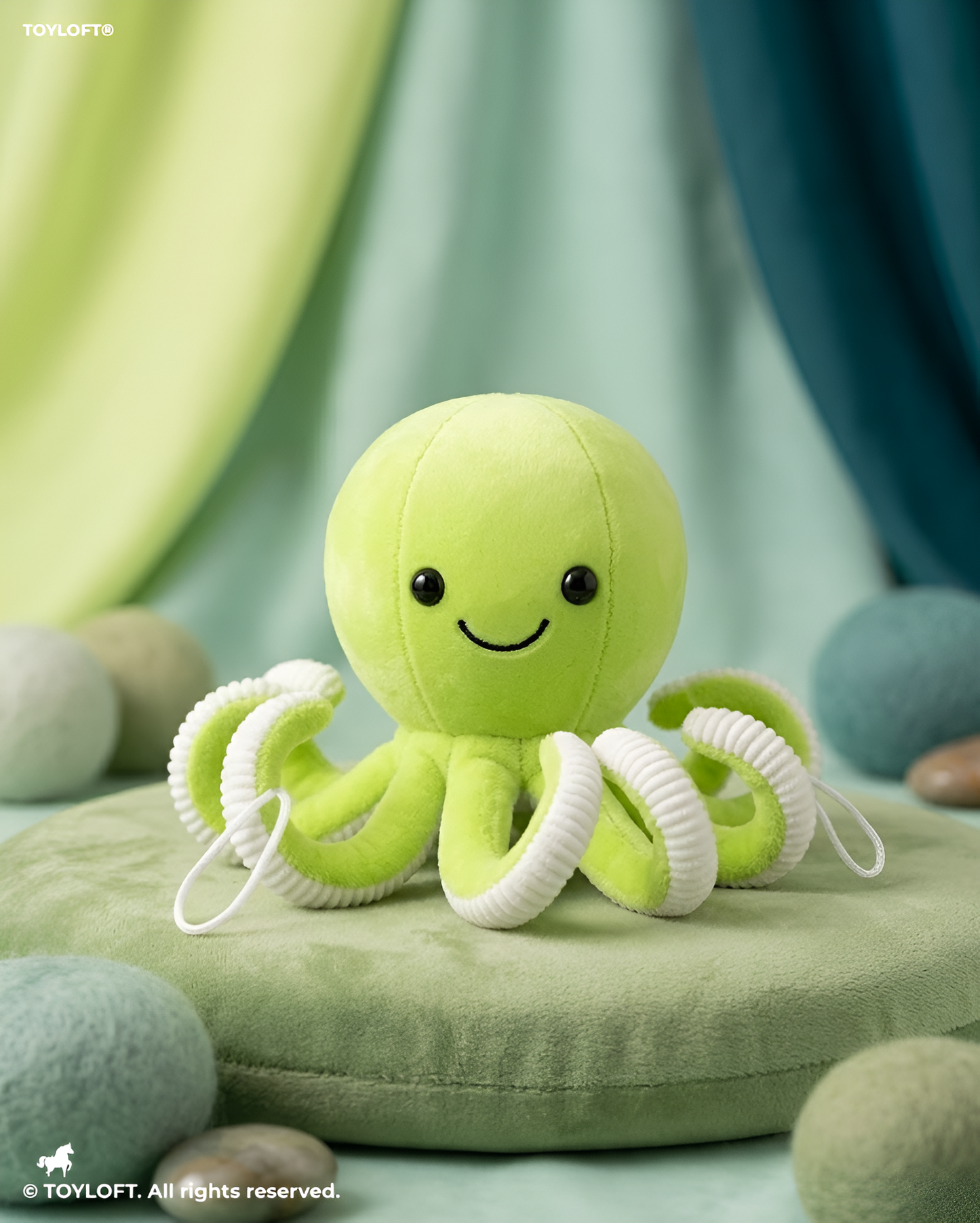 Cute Octopus Plush Toy 8 Inch – Soft Stuffed Ocean Animal Toy Green ST11536.