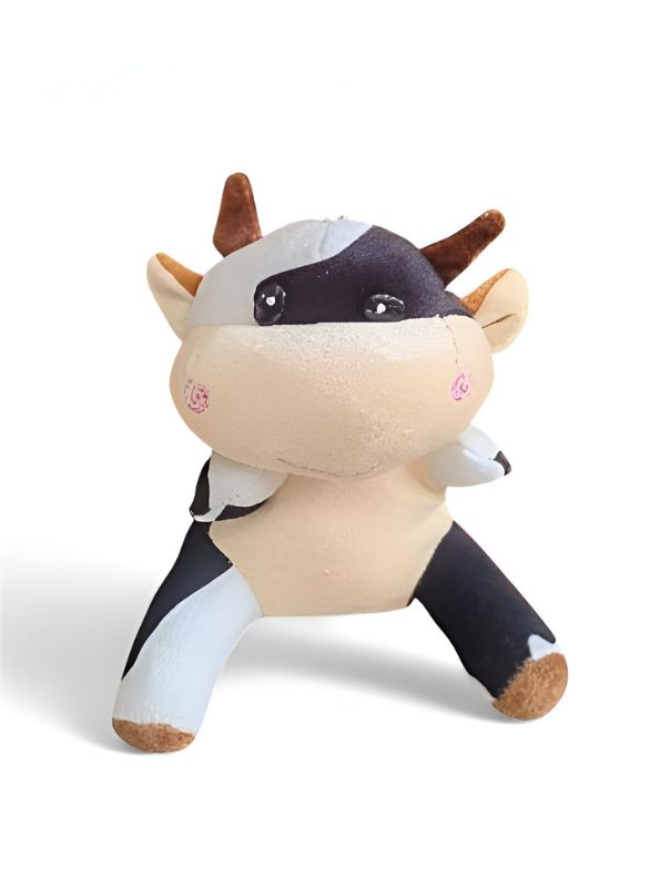 Cute Cow Plush Toy – Soft Stuffed Calf Doll, Adorable Farm Animal Soft Toy for Kids 7 inch - MS14582.