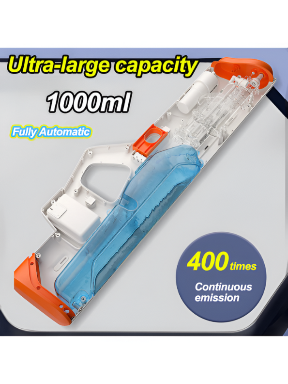 Cyberpunk LED Blaster Toy Gun – Futuristic Tactical Space Weapon Prop with Light Effects White LMI14405.