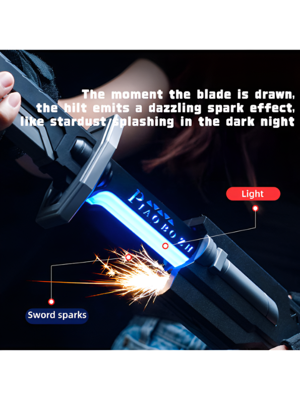 Cyberpunk LED Katana Sword with Spray Mist & Spark Effect TV6523.