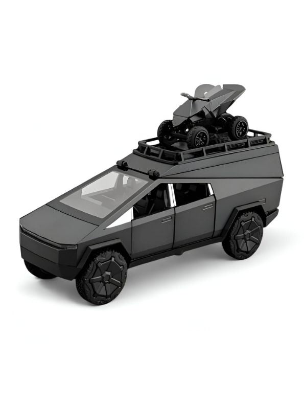 Black - Cybertruck Diecast Car Toy – Camping RV Edition | Collectible Metal Model for Kids & Adults Scale 1:24 LMI14923.