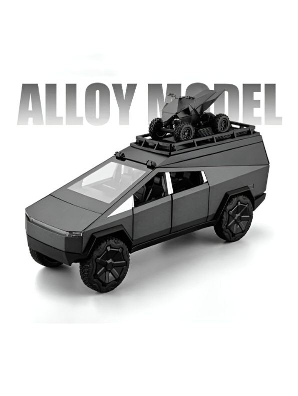 Black - Cybertruck Diecast Car Toy – Camping RV Edition | Collectible Metal Model for Kids & Adults Scale 1:24 LMI14923.