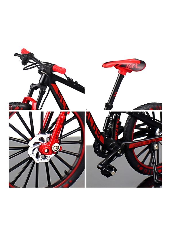 CycloCraft Mini Showpiece Mountain Bike – Alloy Bicycle Decoration for Cycling Lovers & Bike Racers Red LMI14927.