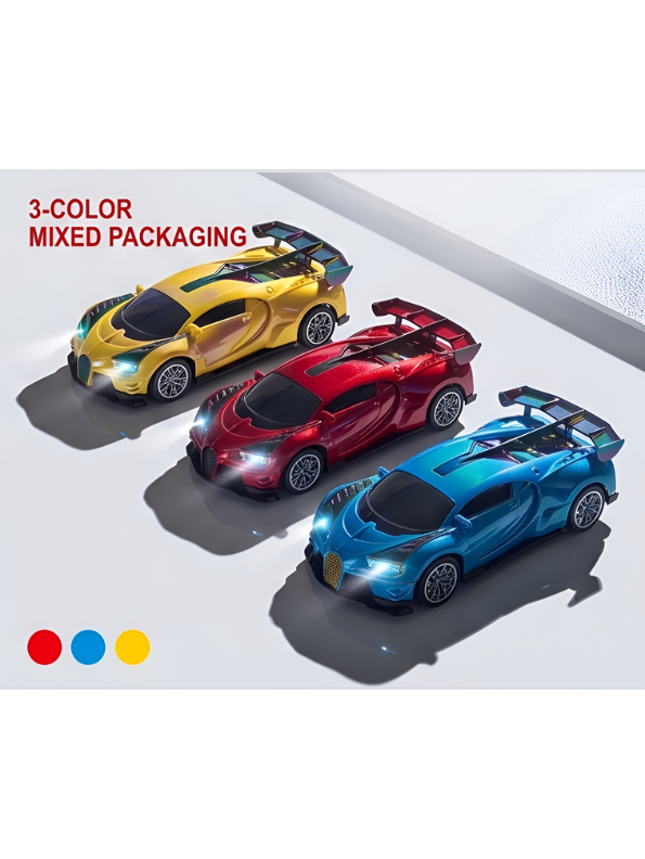 Bugatti Remote Control Car with LED Headlights – High-Speed RC Toy Car with Rechargeable Li-Ion Battery & Steering Wheel Remote, Gloss UV Finish Iridescent Blue Racing Car for Kids & Adults LMI16770