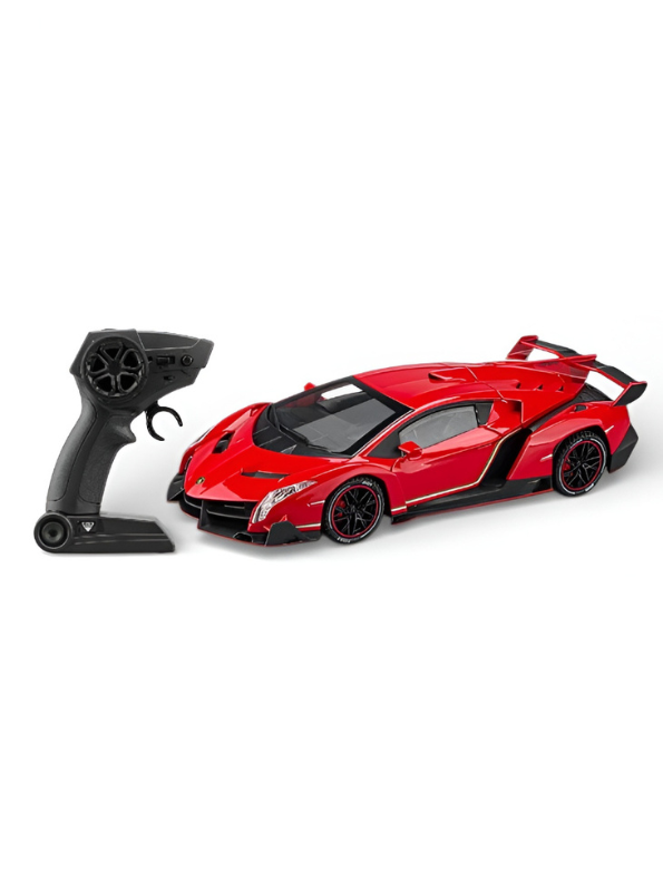 Lamborghini Veneno 1:24 Scale Remote Control Car – Diecast Alloy Body RC Supercar with Pistol Grip Transmitter | Special Edition Racing Toy for Kids & Collectors LMI16577