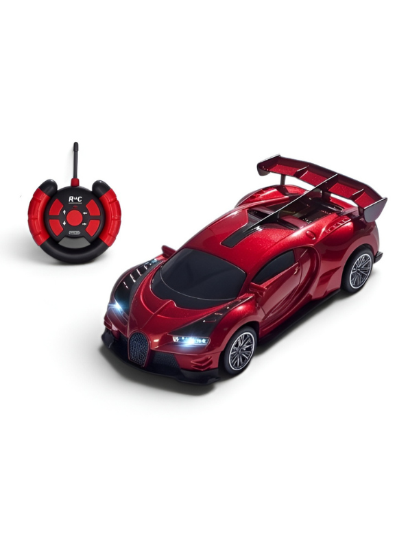 Bugatti Remote Control Car with LED Headlights – High-Speed RC Toy Car with Rechargeable Li-Ion Battery & Steering Wheel Remote, Gloss UV Finish Iridescent Yellow Racing Car for Kids & Adults LMI16770