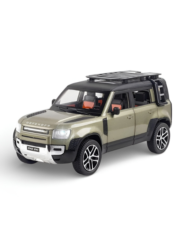 Land Rover Defender Diecast Model Car – 1:24 Scale Premium Metal Off-Road SUV Toy with Realistic Lights & Sound Effects LMI16545