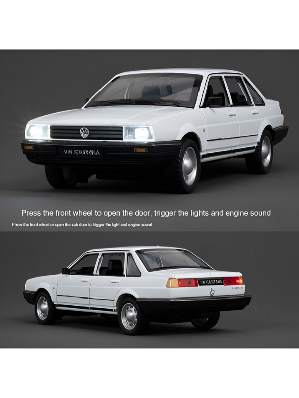 Volkswagen Santana Diecast Miniature 1:24 Scale - Classic White Collector’s Edition Display Model TV6752