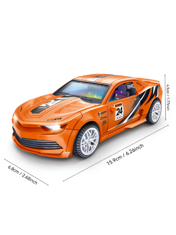 1:32 Scale Diecast Racing Cars – Set of 3 Camaro-Style Pull Back Toy Cars with Lights & Sound – Metal Alloy Sport Car Models for Kids NX15808