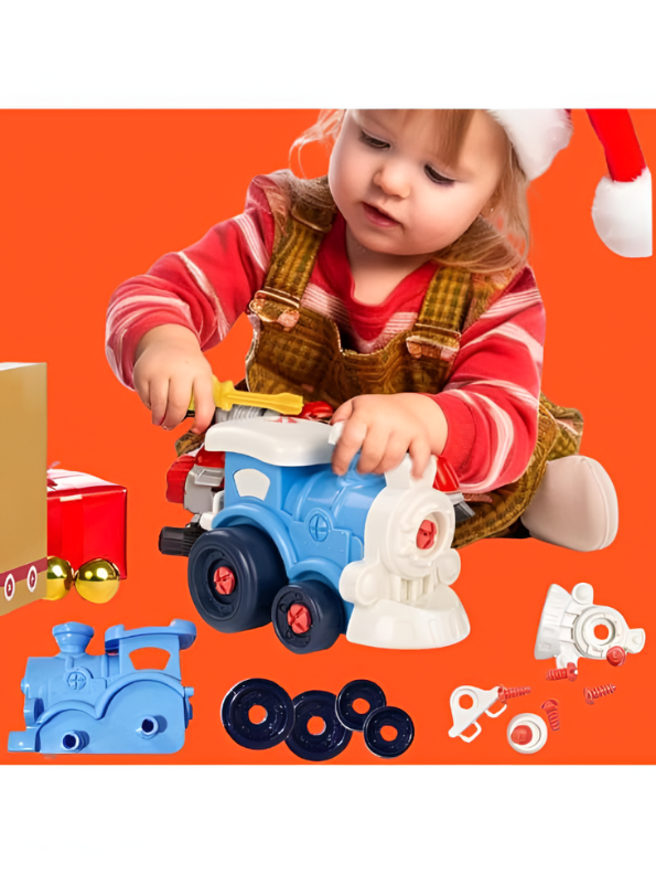 DIY Take Apart Toy Vehicles – Steam Train and Racing Car Construction Set LMI14865.