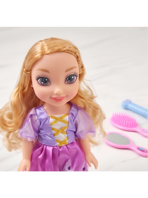 Princess Toy Doll with Blonde Hair and Purple Dress – Includes Hair Styling Accessories Play Kit for Kids LMI11751