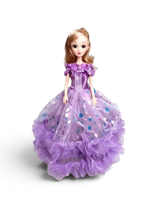 Lavender Splendor Collectible Princess Doll – Deluxe Fashion Doll in Ruffled Sequin Ballgown LMI14634