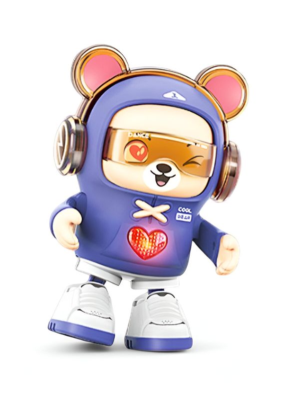 Purple - Dancing Bear Musical Toy for Kids – Singing & Walking Electric Bear with Music, LED Lights & Cute Animal Design - LMI14641.