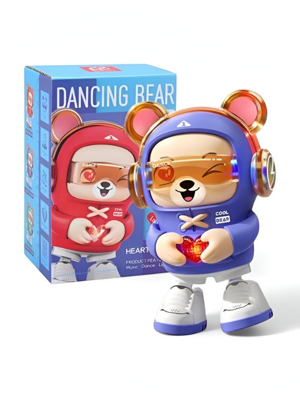 Purple - Dancing Bear Musical Toy for Kids – Singing & Walking Electric Bear with Music, LED Lights & Cute Animal Design - LMI14641.