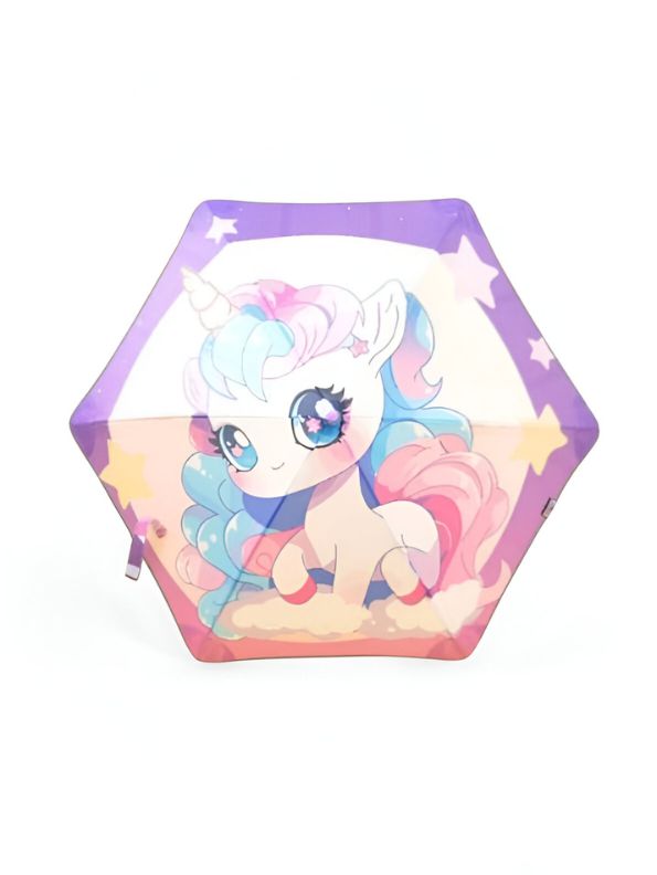 Dazzle Unicorn Umbrella – 50cm Lightweight & Colorful Rain Protection NOV9690.