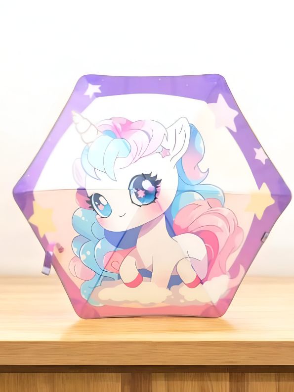 Dazzle Unicorn Umbrella – 50cm Lightweight & Colorful Rain Protection NOV9690.