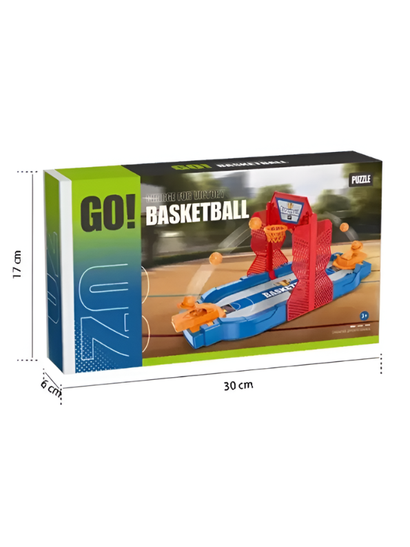 Desktop Tabletop Basketball Game - 2-Player Mini Basketball Shootout Toy with Launchers & Balls MD226