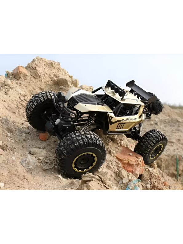 Die-Cast Metal RC Rock Crawler 1/8 Scale | Beige 2.4GHz Off-Road Remote Control Monster Truck TV5373