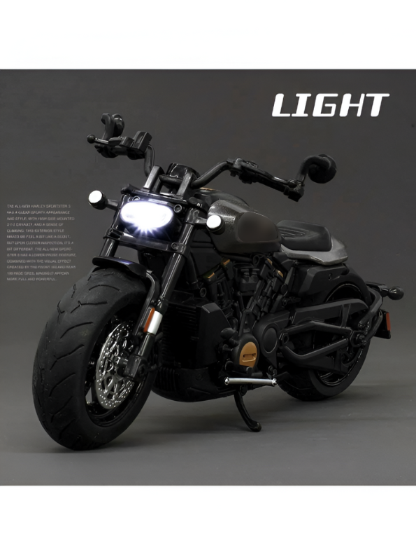 Diecast Bike Metal - Brown- TV – With Acrylic Display Box.