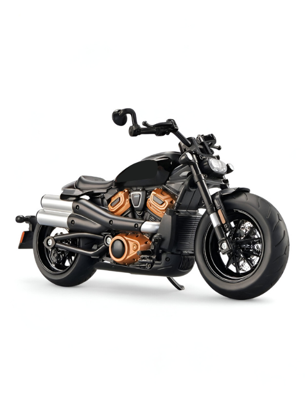 Diecast Bike Metal - Brown- TV – With Acrylic Display Box.