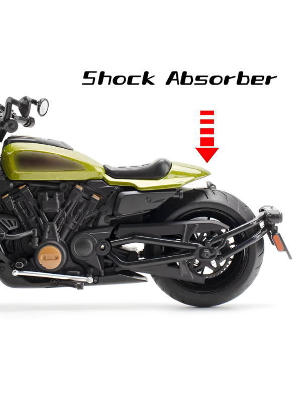 Diecast Bike Metal - Green - TV – With Acrylic Display Box.