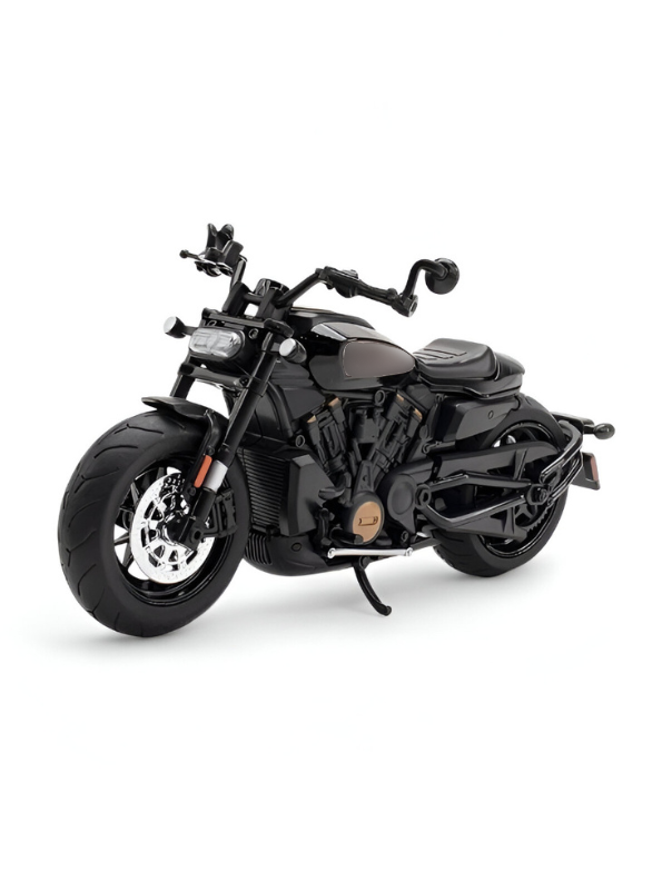 Diecast Bike Metal Black - TV – With Acrylic Display Box.