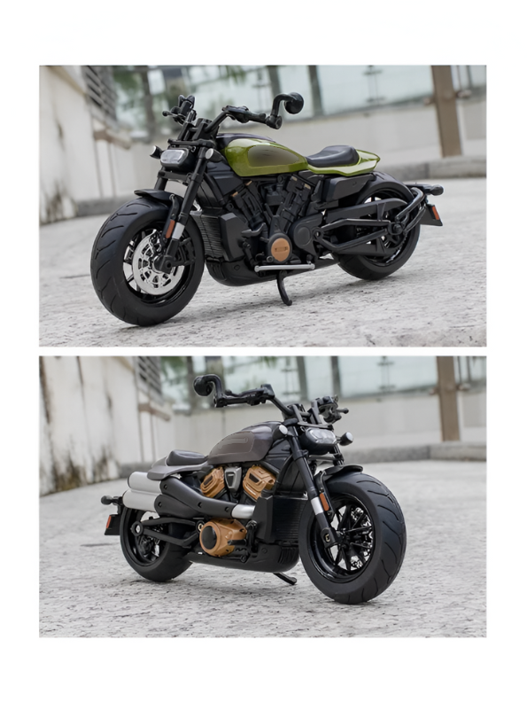 Diecast Bike Metal Black - TV – With Acrylic Display Box.