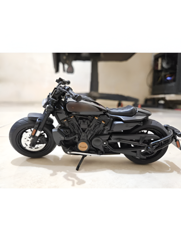 Diecast Bike Metal Black - TV – With Acrylic Display Box.