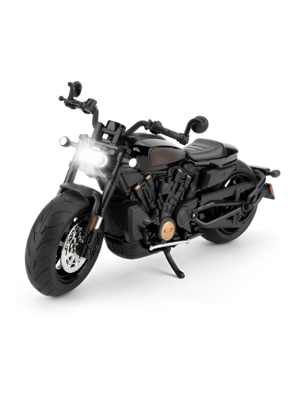 Diecast Bike Metal Black - TV – With Acrylic Display Box.