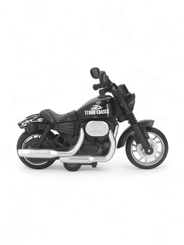 Diecast Wings Storm Chaser Bike With Light & Sound - Black (S) - Toyloft