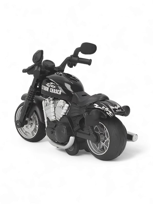 Diecast Wings Storm Chaser Bike With Light & Sound - Black (S) - Toyloft