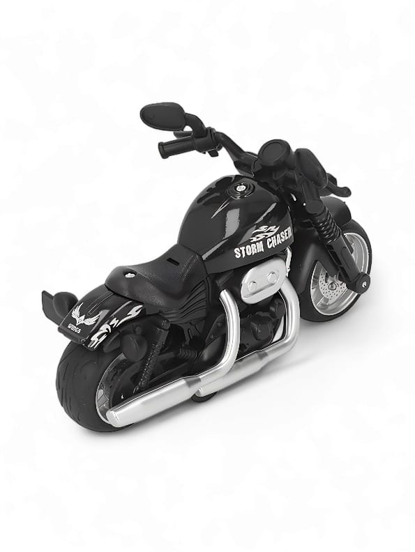 Diecast Wings Storm Chaser Bike With Light & Sound - Black (S) - Toyloft