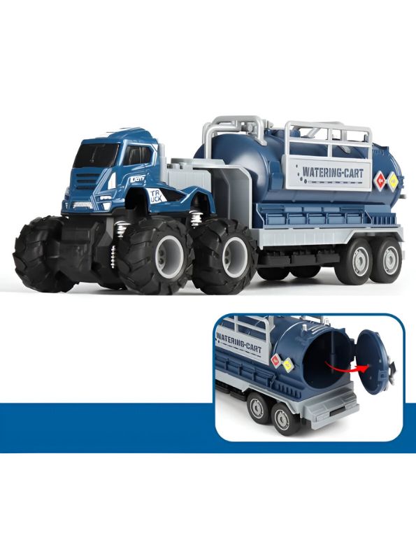 Blue - Oil Tanker Truck Toy - Realistic Model for Collectors & Kids LMI13221.