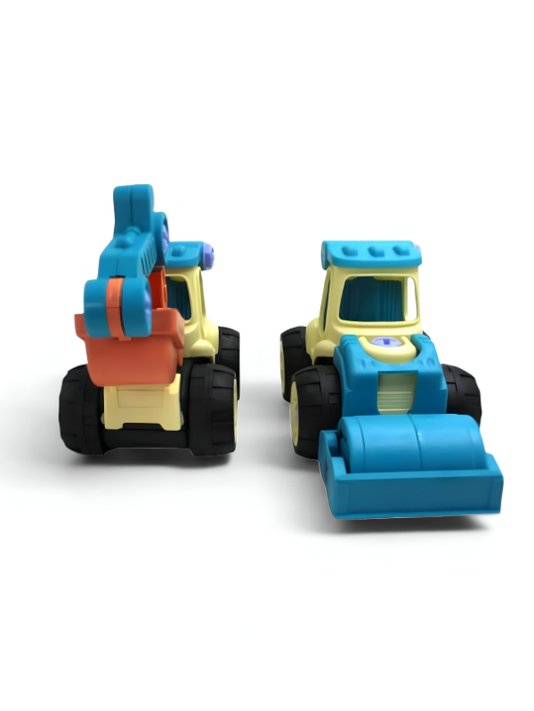 Dig & Roll Set – Road Roller & Excavator Combo Toy with Screwdriver for Kids LMI11038.