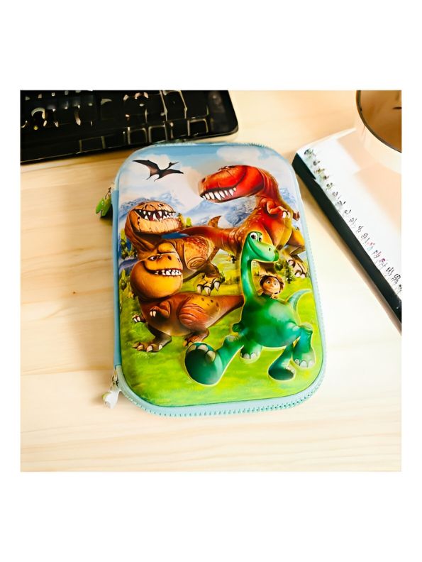 DinoBuddy – Good Dinosaur Pouch for Kids | Single Chain Pencil Case | Cute & Durable Stationery Bag NOV7504.