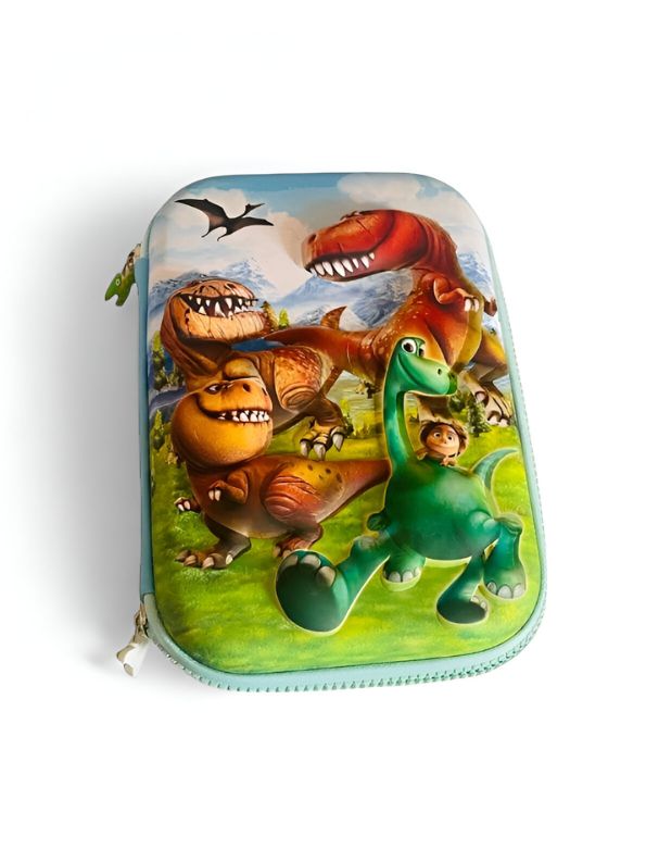 DinoBuddy – Good Dinosaur Pouch for Kids | Single Chain Pencil Case | Cute & Durable Stationery Bag NOV7504.