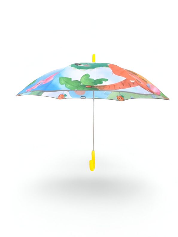 Dino Umbrella for Kids – 50cm Colorful Dinosaur Print Rain Umbrella | GFO Lightweight & Durable NOV9690.