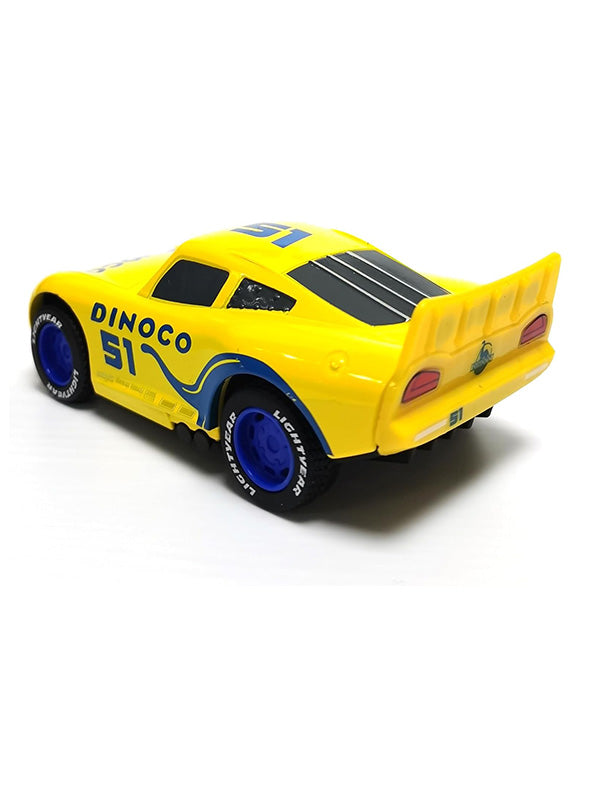 Dinoco McQueen Cars Anime Car Toy - Yellow (T-M-16): Lightning McQueen, Flash McQueen, and Hot Wheels Action for Cars 3 and Cars 2 Fans! - Toyloft