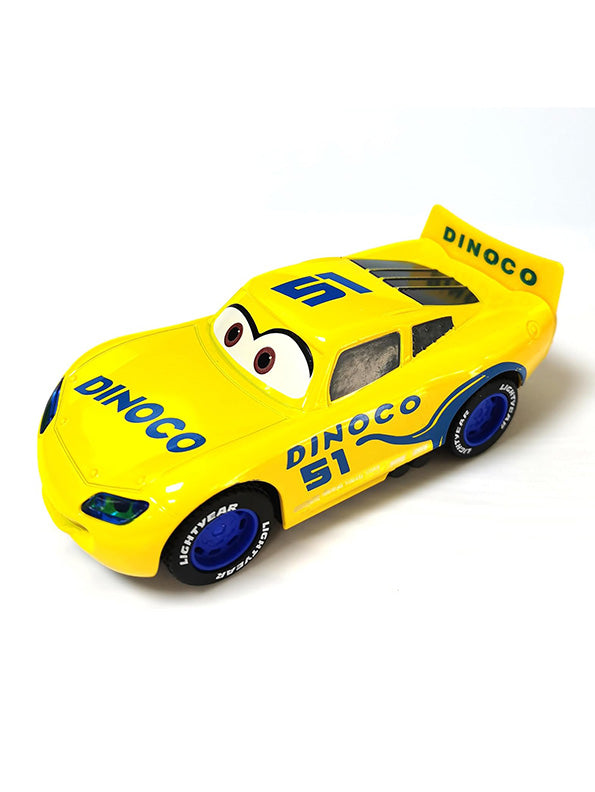 Dinoco McQueen Cars Anime Car Toy - Yellow (T-M-16): Lightning McQueen, Flash McQueen, and Hot Wheels Action for Cars 3 and Cars 2 Fans! - Toyloft