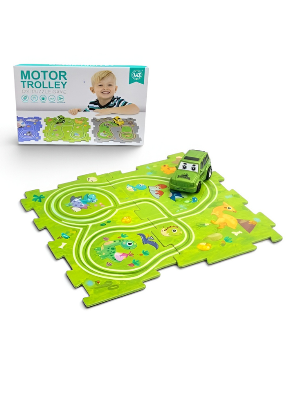 Dinosaur Adventure Puzzle Track Car Set with Electric Vehicle TV4705.