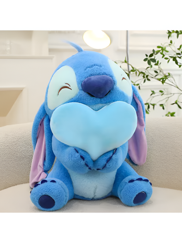 Disney Lilo Angel Plush - 10-Inch Stuffed Animal Holding Heart Blue ST16616.