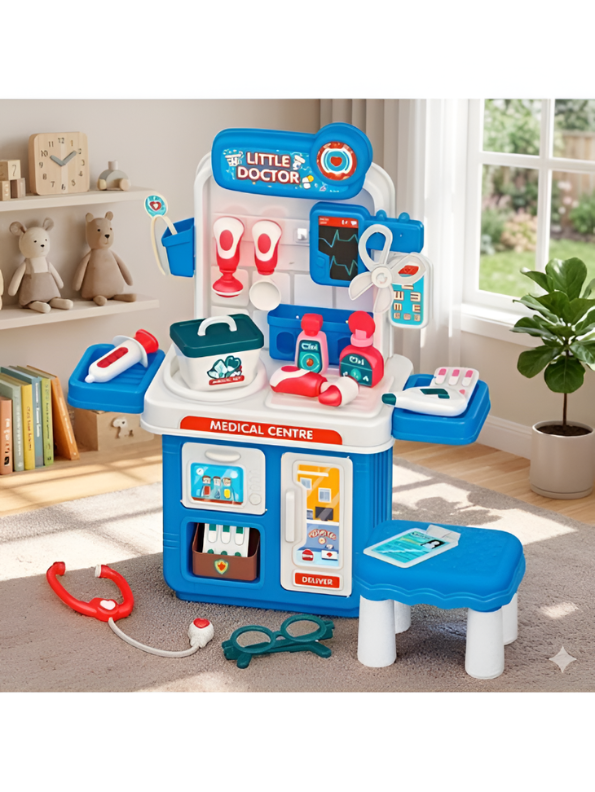 Doctor Kit Playset – Medical Center Toy Station with Stethoscope, Pretend Play Doctor Accessories TV7129.